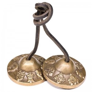 Κύμβαλα Θιβετανικά με 8 σύμβολα καλοτυχίας 6.5cm 240gr Cymbals